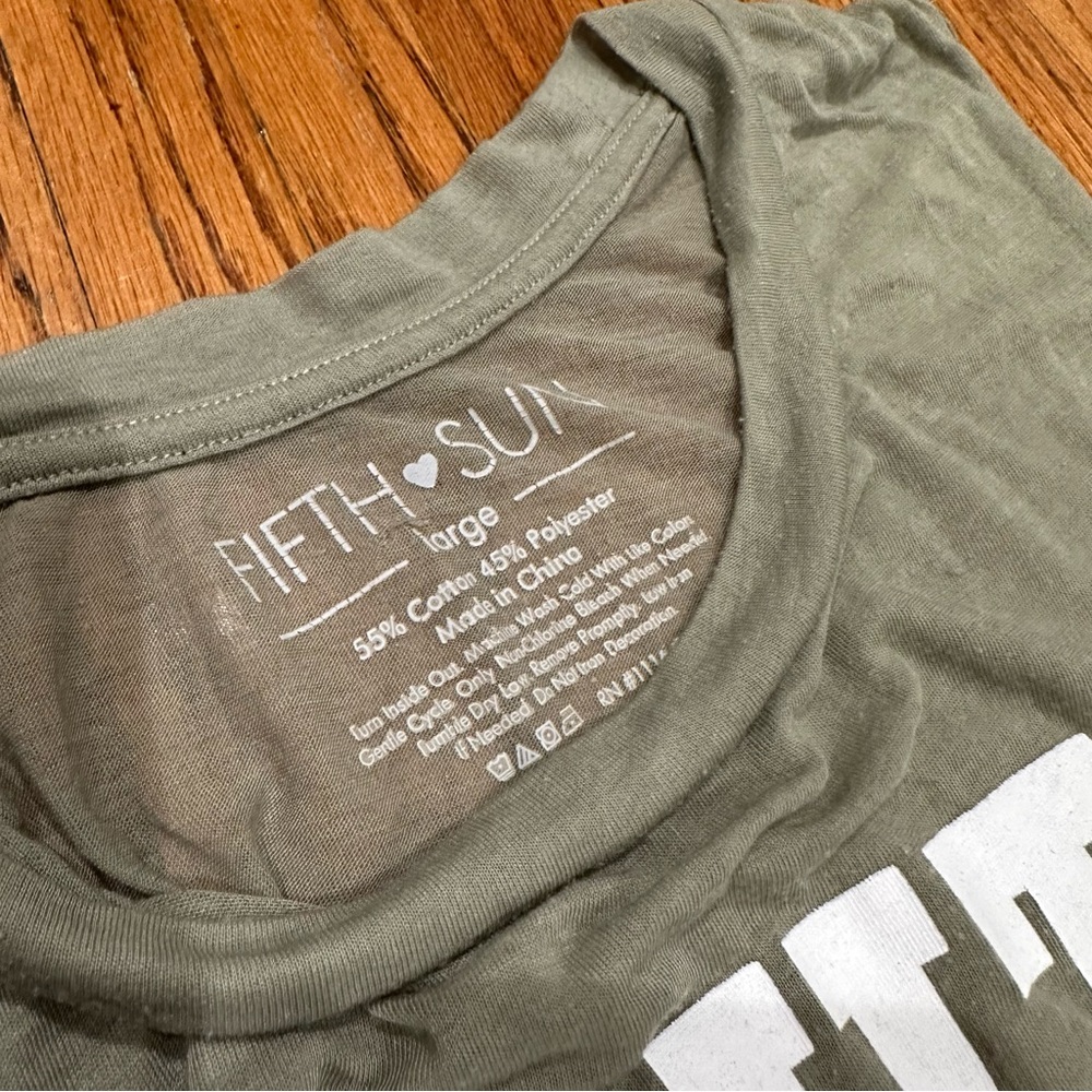 FIFTH SUN But First, Coffee Green Tank - Picture 3 of 3